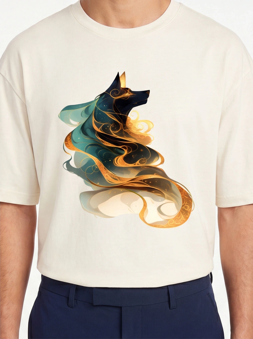 Colorful Wolf Oversized T-Shirt
