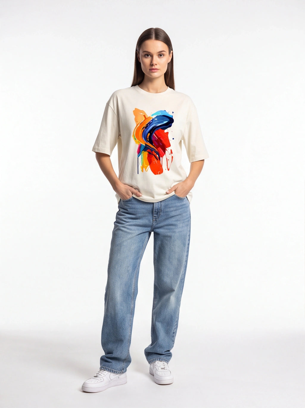 Paint Splatter Oversized T-Shirt