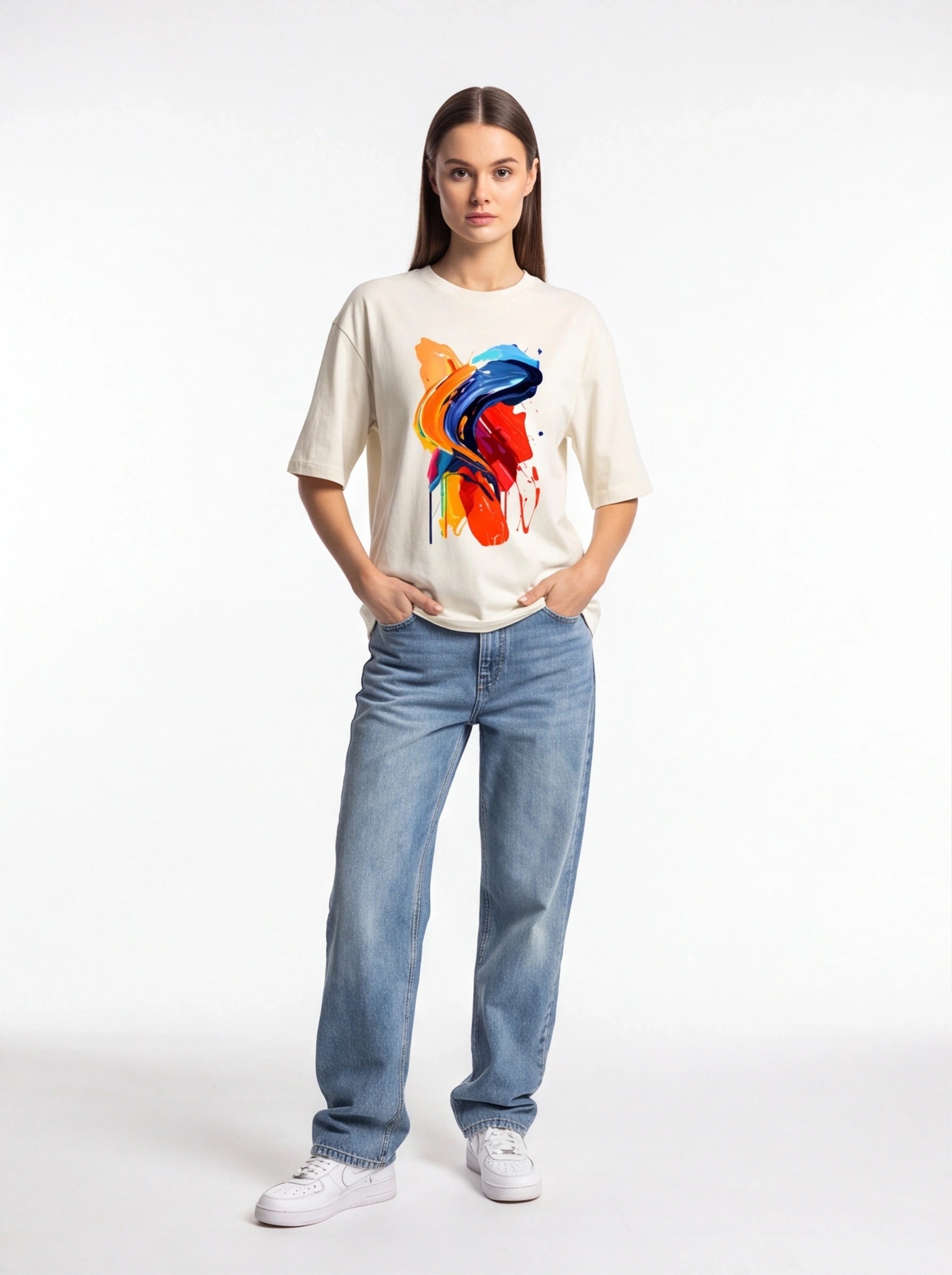 Paint Splatter Oversized T-Shirt